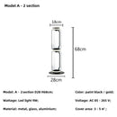 Axyaa Nordic Glass Floor Lamp Bamboo Joint Led Table Lamps