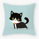 Axyaa Black Cat Pillowcase 45*45 Sofa Car Home Decor Cushion Cover