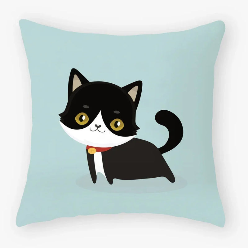 Axyaa Black Cat Pillowcase 45*45 Sofa Car Home Decor Cushion Cover