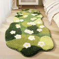 Axyaa Fluffy Nordic Style Irregular Shape Carpet for Bedroom and Living Room