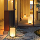 Axyaa White Acrylic Black Outdoor Floor Lamp for Garden Hotel Bedroom