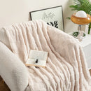 Axyaa Checkered Pattern Fleece Throw Blanket - Super Soft and Warm Blanket