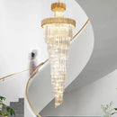 Axyaa Luxury Modern Crystal Chandelier - Black/Gold Loft Lighting Fixture
