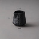 Axyaa Rock Texture Ceramic Gravy Boat Set for Restaurant Specialties & Milk Cups