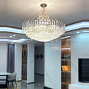 Axyaa Crystal Chandelier: Elegant Lighting Fixture for Living Room, Bedroom, Dining Room