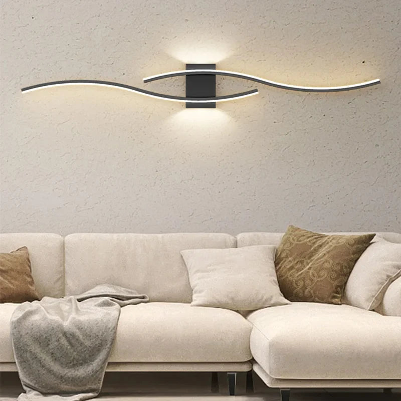 Axya Modern LED Wall Lamp in Black, White, Gold - Stylish Indoor Lighting Fixture