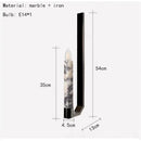 Axyaa Marble & Metal Wall Lamp, Elegant E14 Sconce for Hotel, Bedroom & Stairs