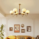 Axyaa Vintage Solid Wood Chandelier Master Light for Living Room and Bedroom