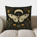 Axyaa Bat & Moon Floral Fantasy Throw Pillow Cover - Sofa Bedroom Car Decor