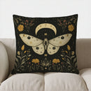 Axyaa Bat & Moon Floral Fantasy Throw Pillow Cover - Sofa Bedroom Car Decor