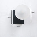 Axyaa Modern LED Glass Wall Sconce - Gold/Black Iron Light