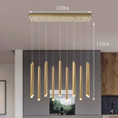 Axyaa Crystal Stair Chandelier - Modern LED Ceiling Light for Living Room