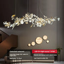 Axyaa White Ginkgo Leaf Villa Chandelier for Living Room Dining Lobby Staircase