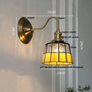Axyaa Green Vintage LED Wall Lights with Copper Knob Switch
