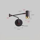 Axyaa Adjustable Telescopic LED Wall Lamp Swing Arm Sconce Bedside Light