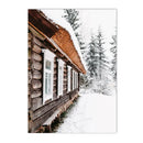Nordic Winter Forest Wood Wall Art Print by Axyaa