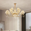 Axyaa Dandelion Crystal Chandelier: Modern Minimalist Luxe Lighting for Living Room, Bedroom, Dining Area