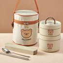 Axyaa Stainless Steel Thermal Lunch Box: Insulated, Leak Proof, Microwave Safe, Portable Bento Box