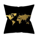 Axyaa Golden Black Pattern Decorative Cushion Cover 45*45CM for Home Sofa Car