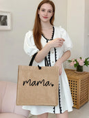 Axyaa Imitation Linen Tote Bag for Gift, Commuting, and Shopping