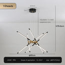 Axyaa Nordic Geometry LED Chandelier with Remote Control