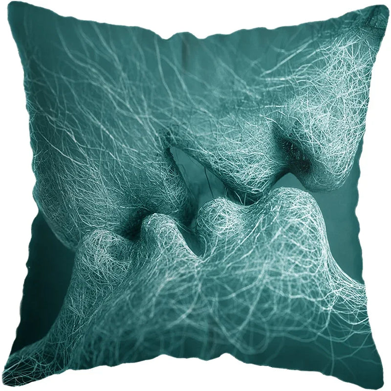 Axyaa Romantic Kiss Painting Pillow Covers - Home Decor Essentials
