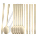 Axyaa Yellow Silicone Dinnerware Set: Spoon, Chopsticks, Flatware, Tableware