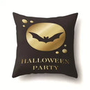 Axyaa Halloween Pumpkin Ghost Print Pillow Cover 45X45CM