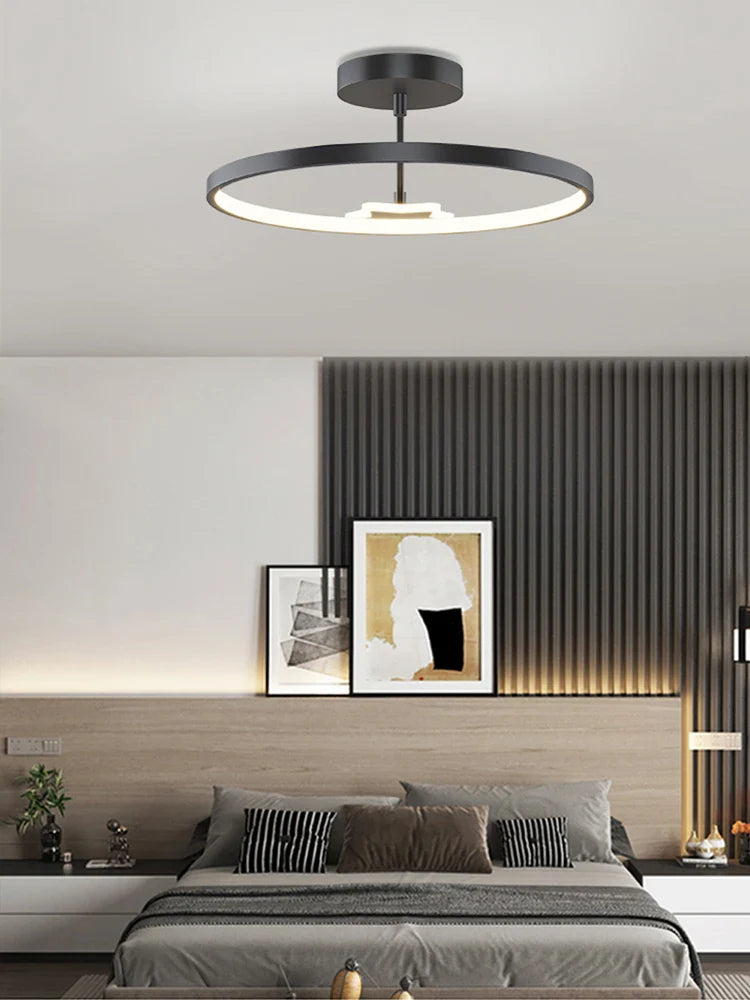 Axyaa Circular LED Ceiling Lamp with Remote Control for Intelligent Indoor Lighting