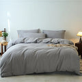 Axyaa 100% Cotton Yarn-Dyed 4-Piece Duvet Set - Ultra-Soft Bedding