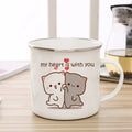 Axyaa Cute Animal Enamel Cup Breakfast Mug Set