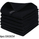 Axyaa Cotton Kitchen Towel Set - Absorbent Waffle Weave Stripe Dishcloths