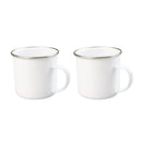 Axyaa 350ML White Enamel Sublimation Coffee Mug for Home and Coffee Shop