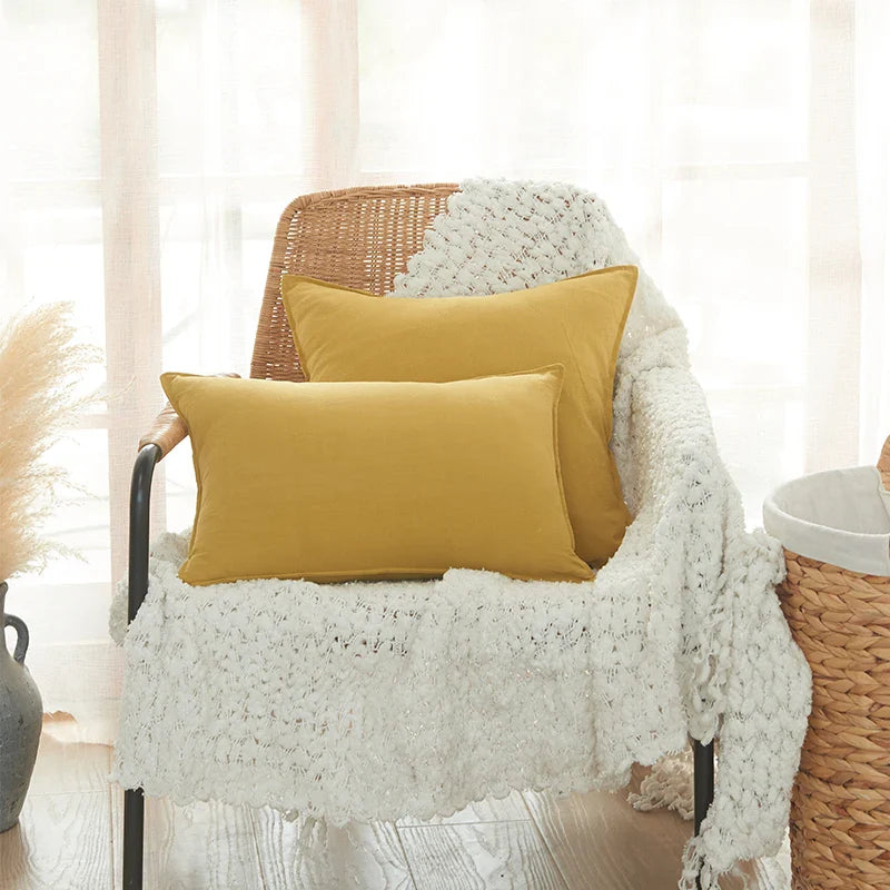 Axyaa Soft Polyester Cushion Cover for Sofa Pillowcase, Living Room & Bedroom