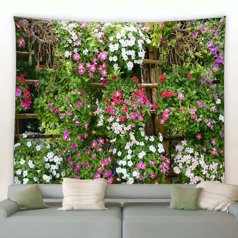 Axyaa Flower Tapestry: Garden Wall Hanging and Outdoor Home Decor