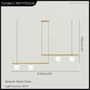 Axyaa Minimalist Linear Chandelier Pendant Light for Living and Dining Room Decor