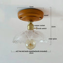 Axyaa Modern LED Glass Copper Ceiling Light for Home Porch Restaurant Balcony