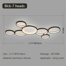 Axyaa Circle LED Ceiling Lights Modern Creative Design for Living Room Hall Bedroom