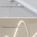 Axyaa Minimalist LED Wavy Chandelier for Kitchen Island & Bar Lighting