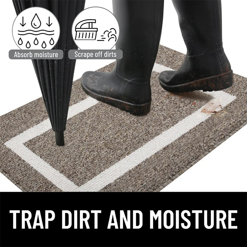 Axyaa Low-Pile Indoor Entrance Mat: Absorbent, Non-Slip & Washable Entry Rug