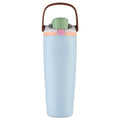 Axyaa Double Wall Vacuum Insulated Water Bottle with Straw - 30oz