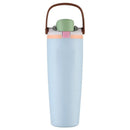 Axyaa Double Wall Vacuum Insulated Water Bottle with Straw - 30oz
