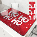 Axyaa Christmas Dot Dry Mat Set - Absorbent & Anti-slip Drain Pad for Kitchen & Bathroom
