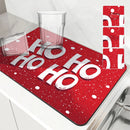 Axyaa Christmas Dot Dry Mat Set - Absorbent & Anti-slip Drain Pad for Kitchen & Bathroom