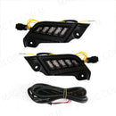 Axyaa LED Daytime Running Light Fog Lamp for Toyota Tacoma 2012-2015 White Daylights Yellow Turn Signal
