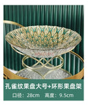 Axyaa Glass Fruit Tray - Coffee Table Decor, Office Snack Tray