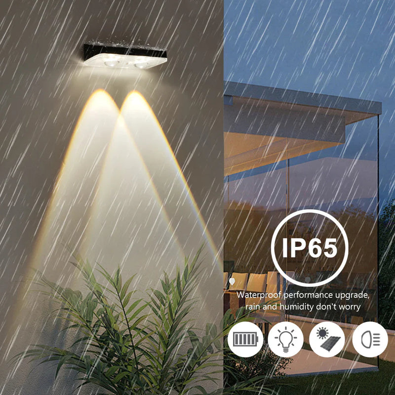 Axyaa Solar Fence Lights: LED Wall Lights, Waterproof, 3 Modes, for Garden, Patio, Pool