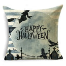 Axyaa Halloween Bat Pumpkin Illustration Pillowcase Sofa Lumbar Pillow Cover