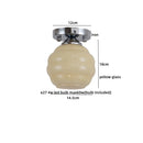 Axyaa Modern Creamy Glass Iron LED Ceiling Lamp for Aisle and Balcony Lighting