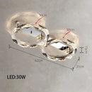 Circular Crystal Ceiling Light by Axyaa - Luxurious Living Room Decor